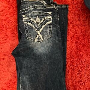 Miss me Women's Boot Cut Jeans in Dark Blue
